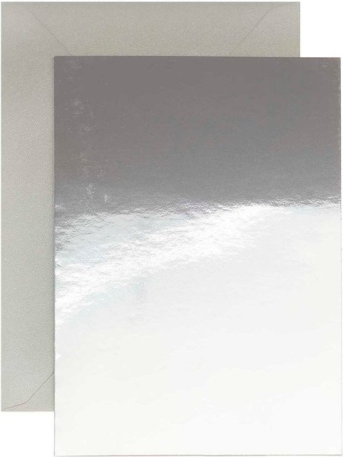 Rico Design Paper Poetry Kartenset aus silbernem Spiegelkarton, Format B6 - Bild 1