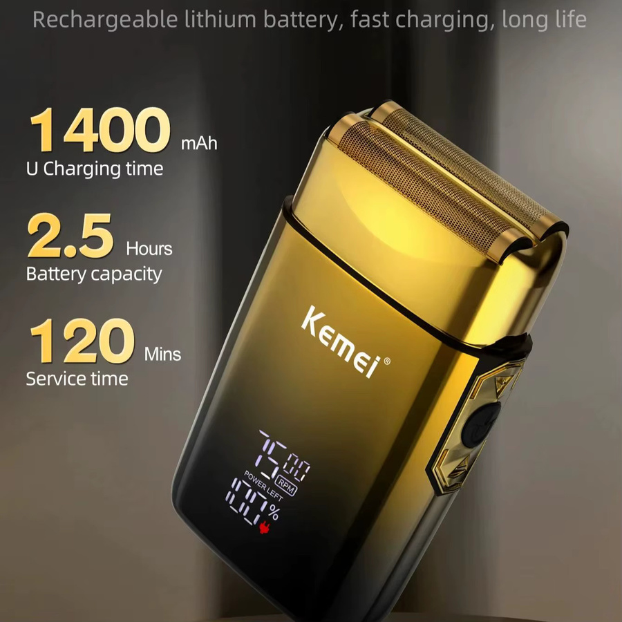 Kemei TX10 Elektrorasierer, Gold, Herren - Bild 4