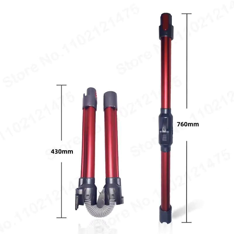 Flexibles Ersatz-Aluminiumrohr kompatibel mit Dyson v7 v8 v10 v11 in Blau oder Rot, Länge: 76 cm - Bild 2