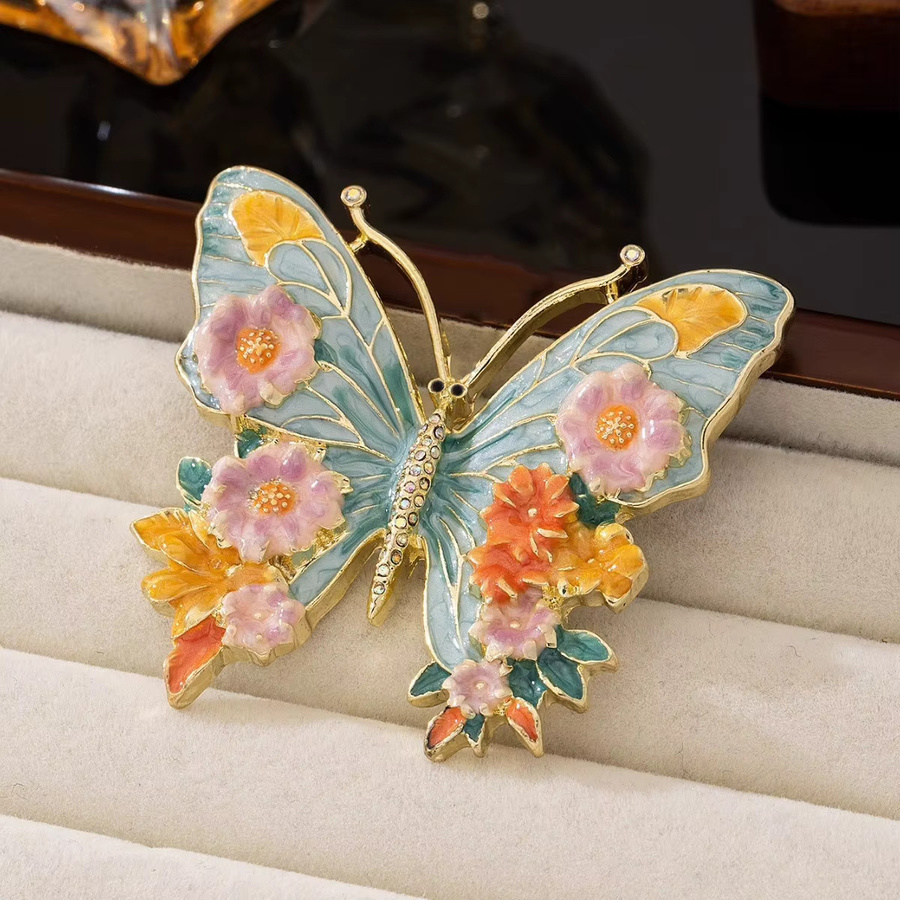 trsince Brosche Schmetterling, Emaille, bunt, Damen - Bild 3