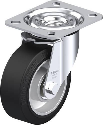 Blickle L-ALEV 100K Lenkrolle aus verzinktem Stahl und Aluminium in Silber mit 100 mm Rad-Durchmesser und 200 kg Tragfähigkeit - Bild 1