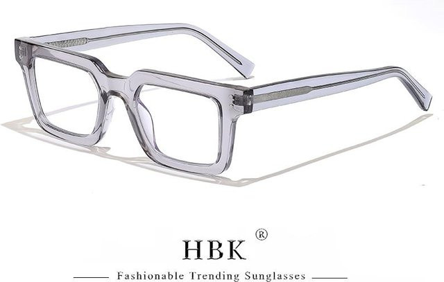 HBK Korrektionsbrille, quadratisch, TR90, Vollrand, weiß, unisex, Blaulichtfilternd - Bild 1