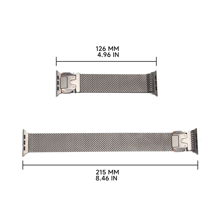 CAOWTAN Uhrenarmband Milanaise, Edelstahl, Apple Watch Ultra - Bild 4