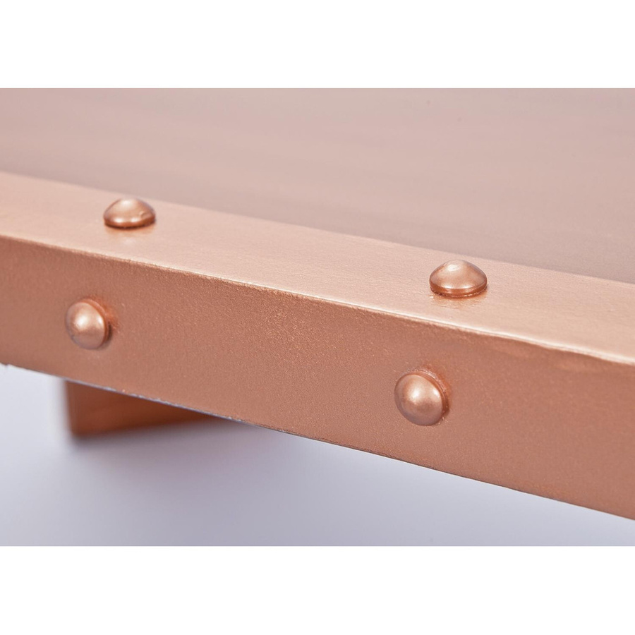 Couchtisch Gormur von Inter Link in Kupfer im industriellen Stil aus Metall, B/H/T: 110 x 45 x 70 cm - Bild 3