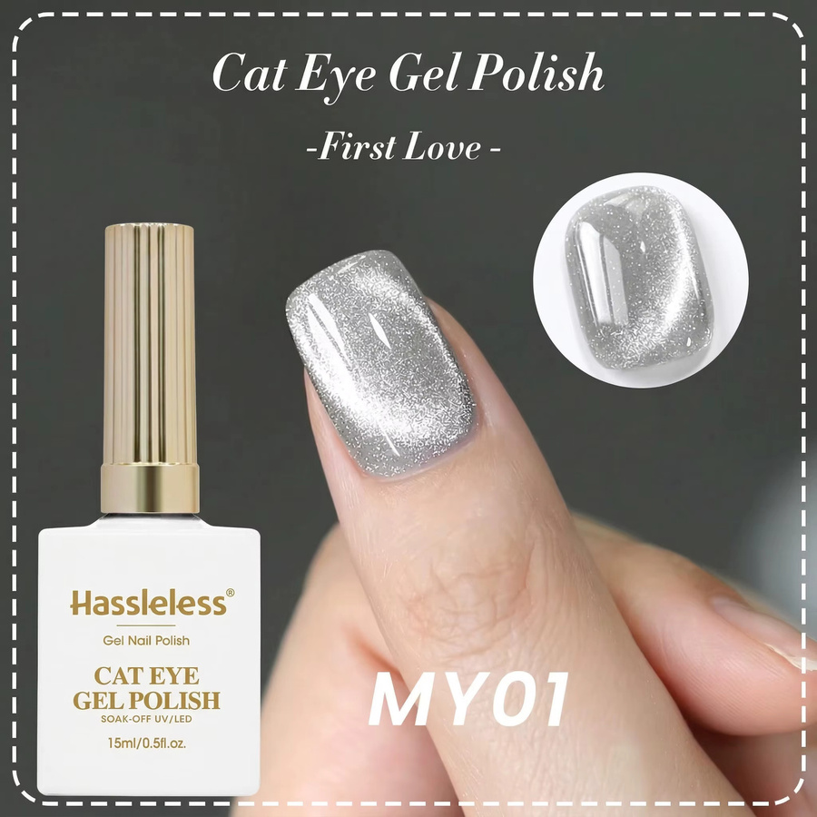 Hassleless Cat Eye Gel Nagellack, 15 ml, Glänzend - Bild 2
