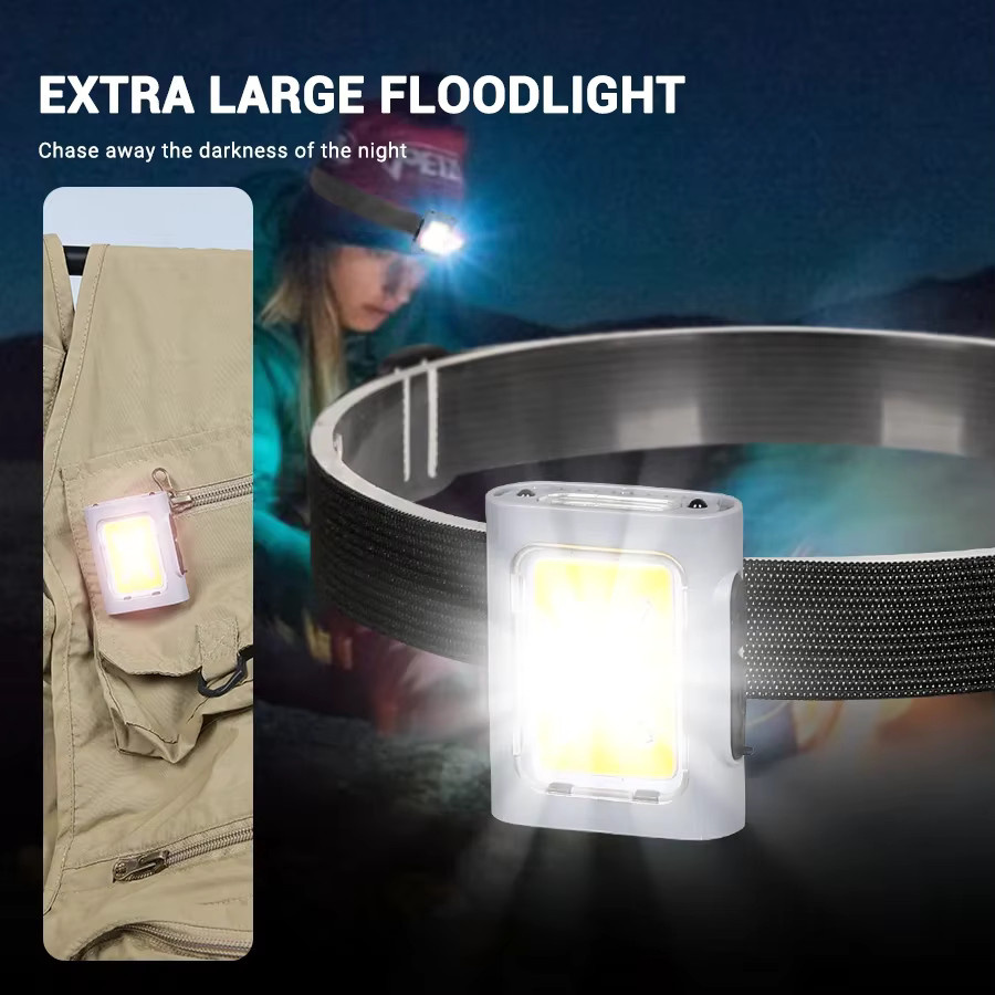 KDULIT Induktions-LED-Stirnlampe mit Magnet und wiederaufladbarem Akku für Arbeit, Wandern und Camping - Bild 2