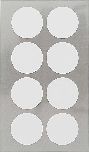 Rico Design Paper Poetry Office Sticker Punkte in Weiß, Durchmesser: 25 mm, 4 Bogen - Bild 1