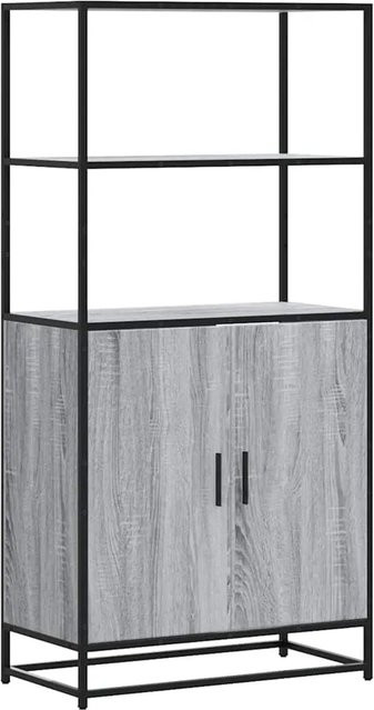 vidaXL Highboard Grau Sonoma aus Holzwerkstoff und Metall, B/T/H: 68 x 35 x 139 cm - Bild 1