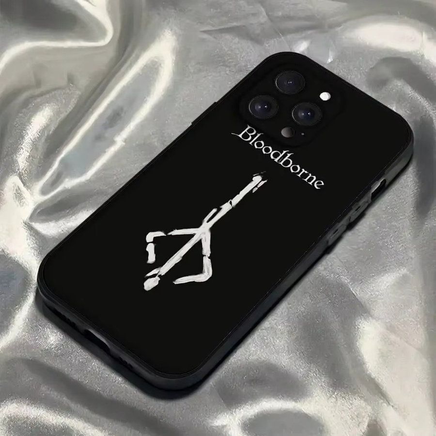 Stoßfeste Handyhülle im Bloodborne-Design für iPhone Modelle, Matte Schutzhülle in Schwarz - Bild 2
