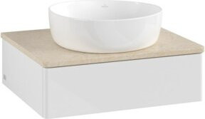 V&B Waschtischunterschrank Antao mit LED-Beleuchtung in Weiß, B/T/H: 60 x 50 x 19 cm - Bild 1