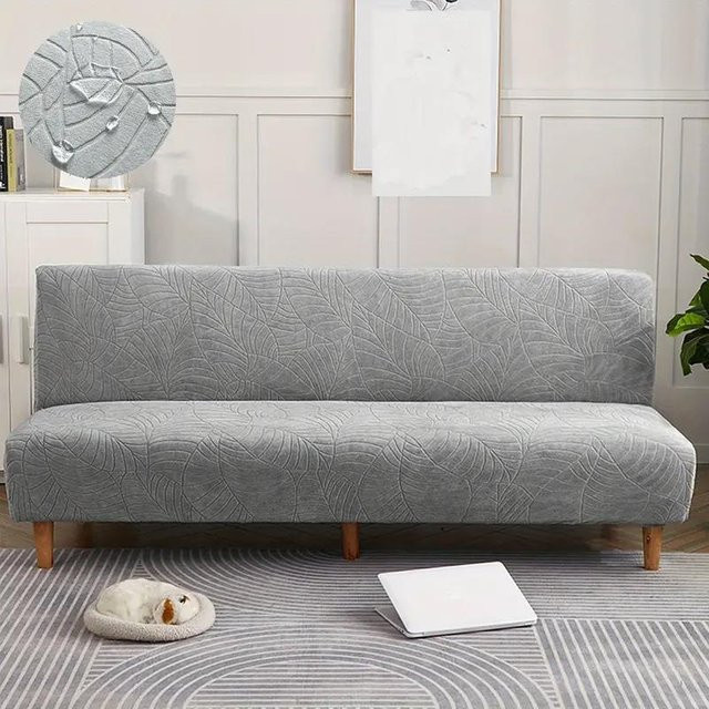 Wasserdichter Stretch-Sofabezug von Yiran bag in Lichtgrau, rutschfest und elastisch, Größe M für 160-190 cm - Bild 1