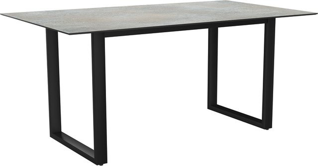 Stern Kufentisch aus Aluminium in Anthrazit mit Tischplatte Silverstar 2.0 Dekor Quartz, B/T: 160 x 90 cm - Bild 1