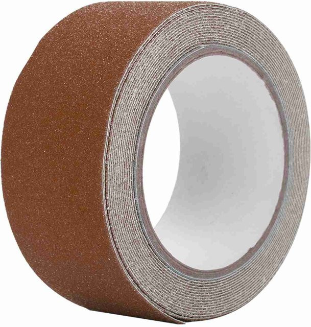 CosyHome Anti-Rutsch Klebeband aus PVC für Treppenstufen und Böden, Braun und Grau, B: 5 cm, L: 5 m - Bild 1