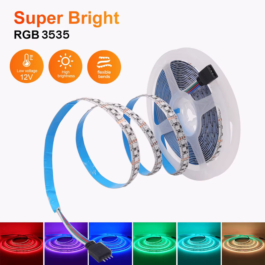 HEGEHE RGB-LED-Streifenlicht Multicolour, 12 V, SMD, IP67 wasserdicht, flexibles LED-Band für die Raumdekoration - Bild 2