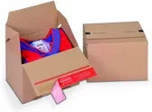 ColomPac Eurobox Faltkarton S mit Selbstklebeverschluss und Aufreißfaden, braun, B/T/H: 19,5 x 14,5 x 14,0 cm - Bild 1