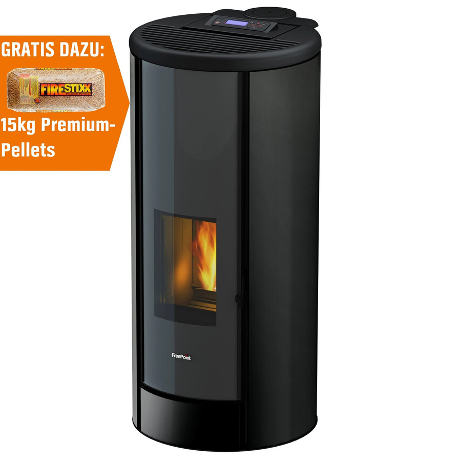 Freepoint Pelletofen Breeze in Schwarz mit 9,1 kW Leistung und WLAN-Funktion - Bild 2