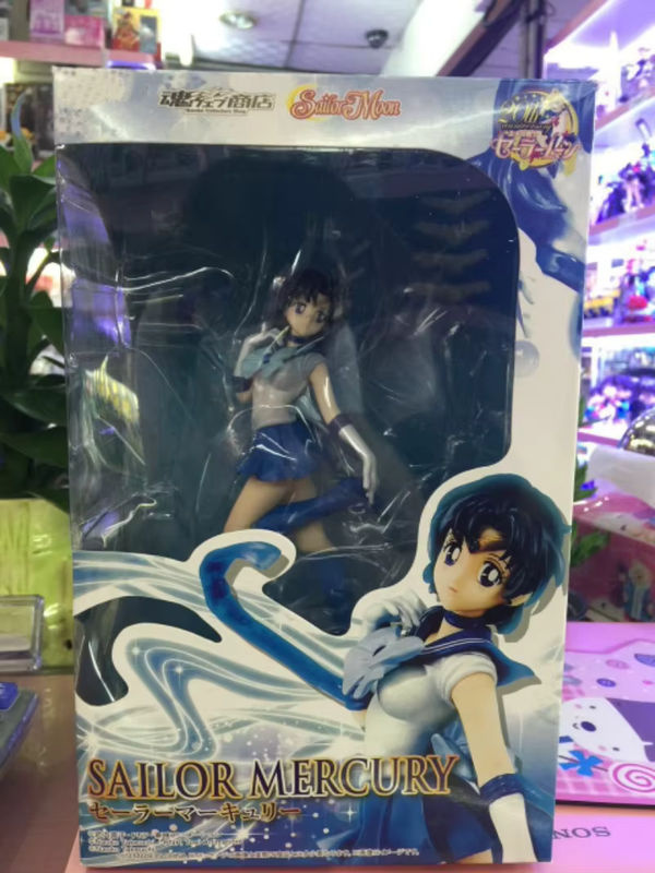 Bandai Sailor Moon Kristall Sailor Mercury Mizuno Ami Action Figure Statue aus PVC in Blau, Höhe: 17 cm - Bild 5