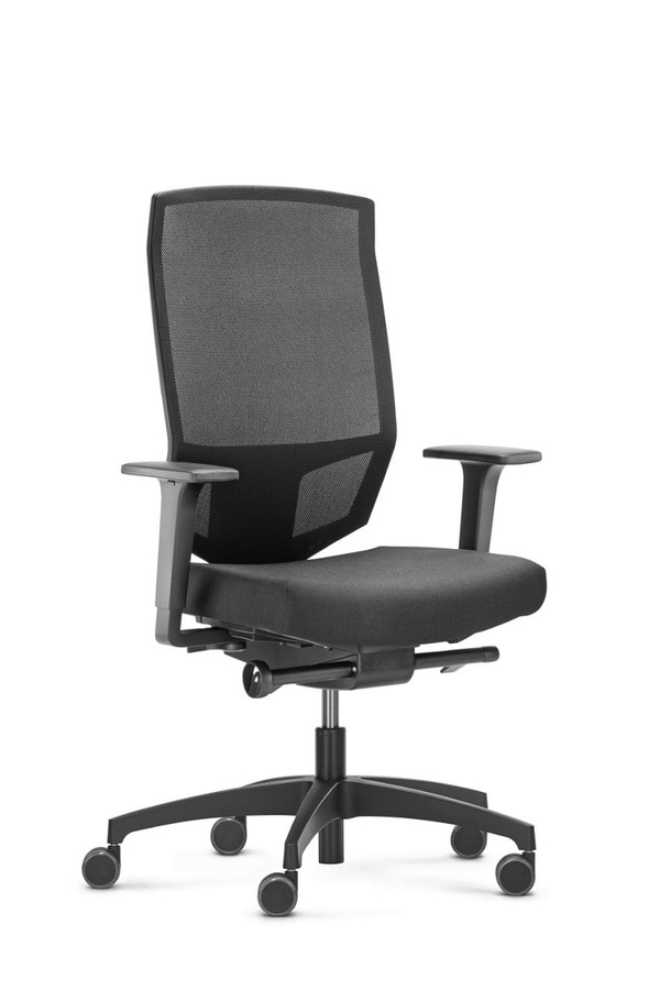 Drehstuhl Just Evo Mesh von BIGBOXX in Schwarz für Home-Office und Erwachsene - Bild 1