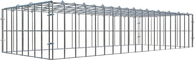 Gabiona C-Ring Anbaukorb Typ 3 aus Draht in Silbergrau, B/T/H: 20 x 100 x 40 cm - Bild 1