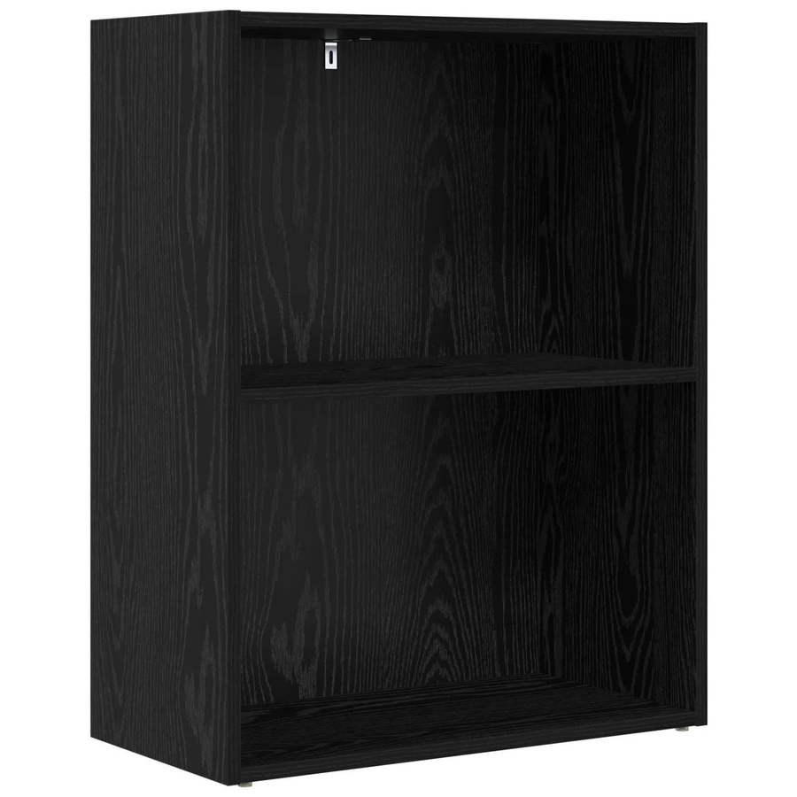 vidaXL Bücherregal in Schwarz und Eichen-Optik mit verstellbaren Regalböden, B/T/H: 60 x 30 x 76,5 cm - Bild 2