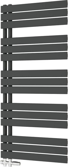 Duschparadies Handtuchtrockner Badheizkörper in Anthrazit mit Seitenanschluss, Höhe: 132 cm, Breite: 60 cm - Bild 1