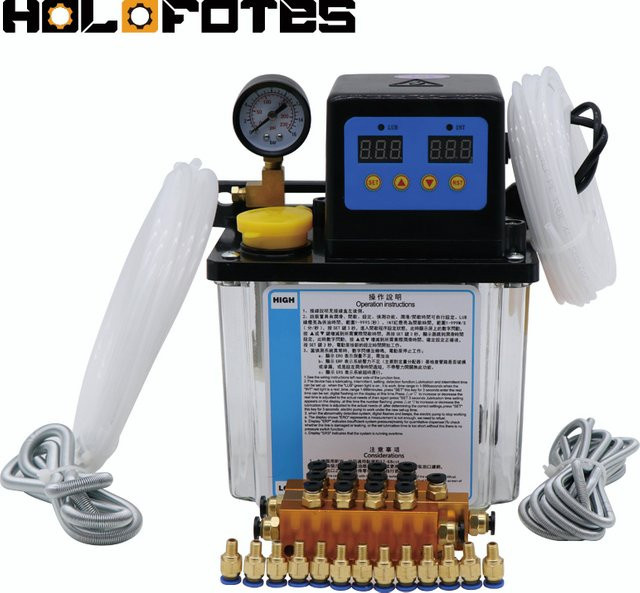 Elektromagnetisches Schmierpumpen-System Kit für CNC Werkzeugmaschinen mit 1L und 2L Optionen, AC220V, 4mm und 6mm Öl-Ausgang - Bild 1