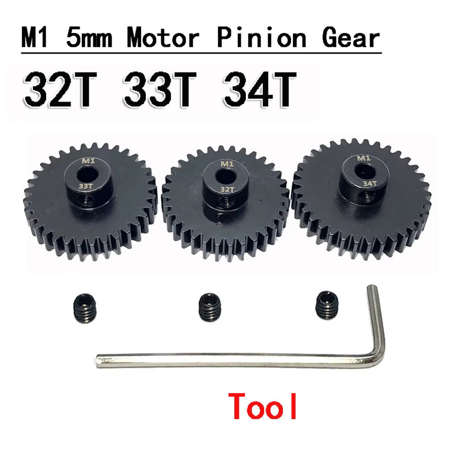 YSIDO Getriebe M1 5,0mm 11T-34T Stahl Metall Ritzel Motor Getriebe, 3-teiliges Set - Bild 6