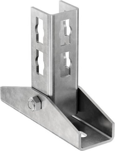 Fischer PVB zl Schienenfuß aus verzinktem Stahl in Silber, 5er-Pack - Bild 1
