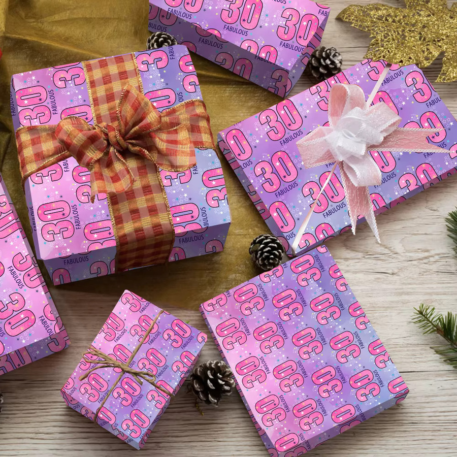 Individuelles Geschenkpapier WEIGAO in Lila mit Farbverlauf für Geburtstage und Jubiläen - Bild 2