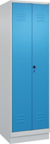 C+P Wäsche- und Kombispinde Classic PLUS mit Sockel, 2 Abteile, RAL 5012 Lichtblau, H x B x T: 195 x 60 x 50 cm - Bild 1