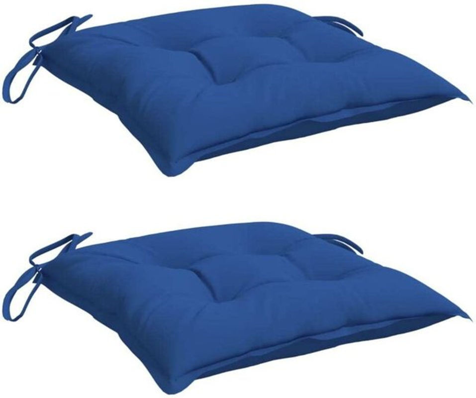 Vidaxl Palettenkissen Set 2 Stück Blau aus Oxford-Gewebe Quadratisch B/T/H: 50 x 50 x 7 cm - Bild 1