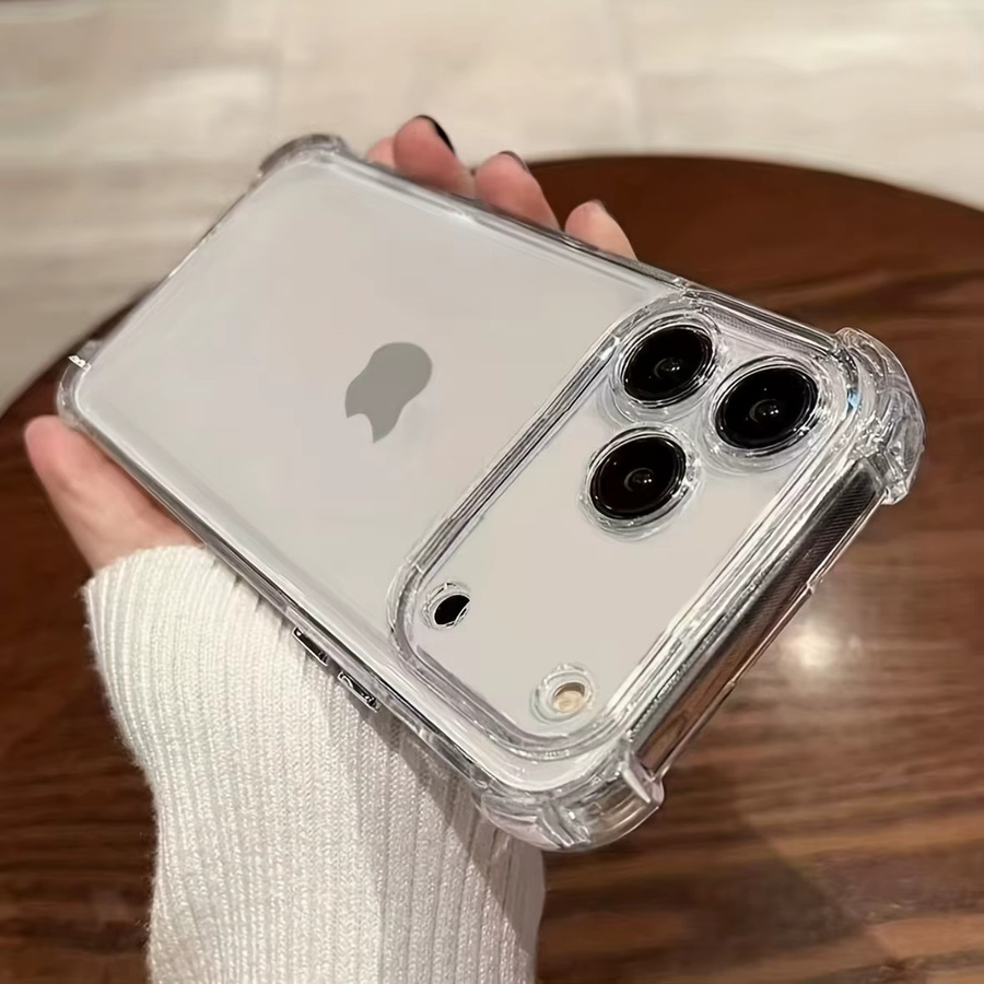 Stoßfeste Silikon-Schutzhülle für Apple iPhone 11 12 13 14 15 16 17 Pro Max in Transparent - Bild 4