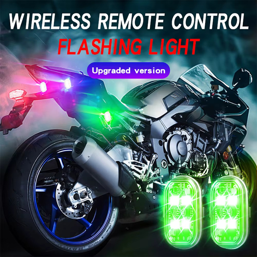 Modern Car kabellose LED-Blitzlichter in Schwarz mit 8 RGB-Farben, wiederaufladbare LED-Warnlichter zur Auto-Dekoration und als Antikollisions-Licht - Bild 5