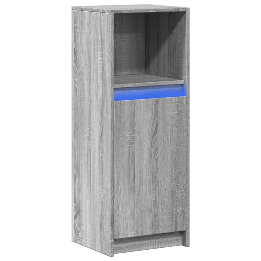 vidaXL LED-Sideboard modern in Grau Sonoma aus Holzwerkstoff, B/T/H: 38 x 34 x 100 cm - Bild 2