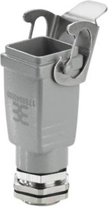 Weidmüller Einschraubgehäuse HDC 04A ELU 1M20G 1900320000 in Grau aus Edelstahl - Bild 1