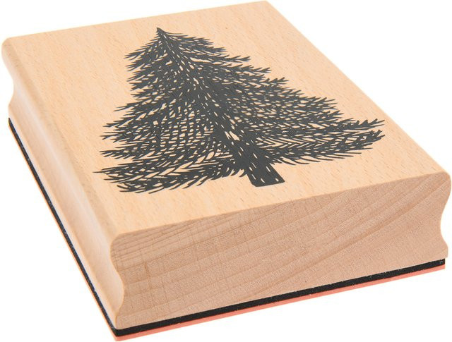 Rico Design Paper Poetry Stempel Put a Bow on It Tannenbaum aus Holz - Bild 1