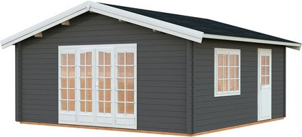 PALMAKO Gartenhaus Irene aus Fichtenholz mit Satteldach in Grau, B/T/H: 622 x 598 x 312 cm - Bild 1