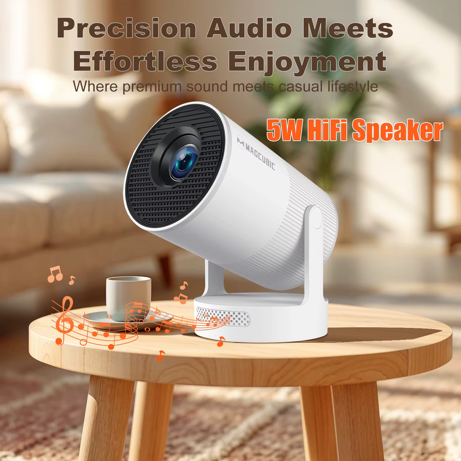 Magcubic HY300Ultra 4K UHD Projektor mit Android 11, 300 ANSI, Elektronischem Fokus und Bluetooth 5.4, Weiß - Bild 5