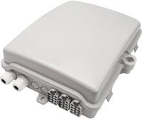 Digitus FTTH Distributionsbox für Außen, 24 LC/Duplex oder 24 SC/Simplex Kupplungen, Spleißbox, Weiß - Bild 1