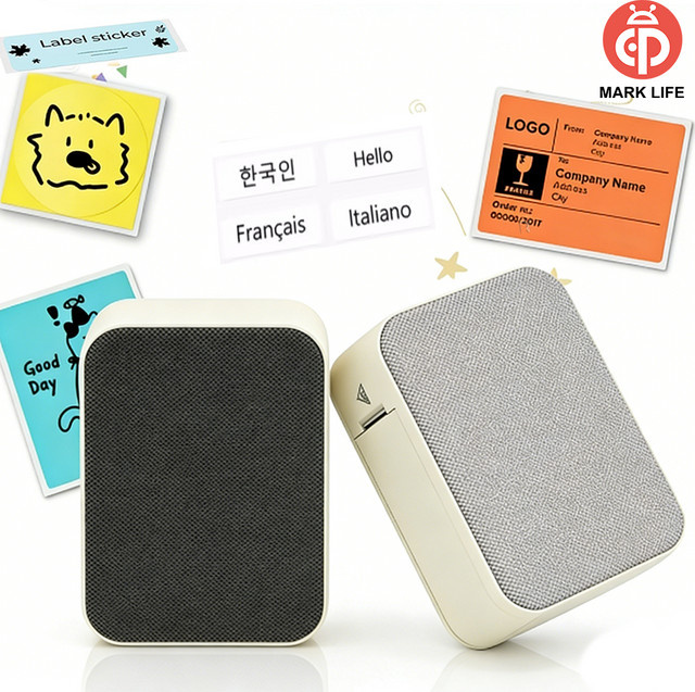 Marklife P15 Mini tragbarer Bluetooth Thermo-Etikettendrucker in Weiß für Büro und Schule - Bild 1