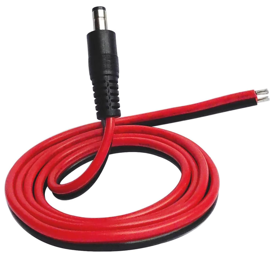 UpperFu DC-Stromversorgungskabel 14AWG mit 5,5mm x 2,5mm Stecker für CCTV-Überwachungskameras, LED-Streifen und Monitore - Bild 4