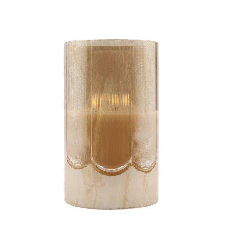Mansion atmosphere LED-Kerze in Gold mit Fernbedienung und Timer, zylindrisch, Höhe: 25 cm, Breite: 15 cm - Bild 1