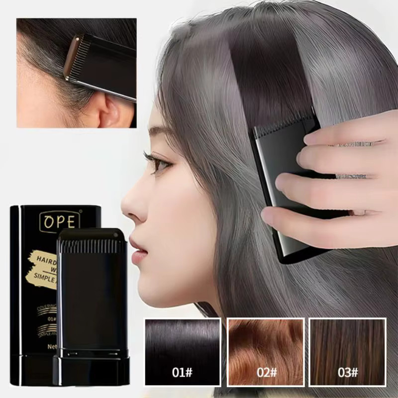 OPE Haarfärbekamm, Ansatz-Abdeckstift, Schwarz, für graue Haare - Bild 6