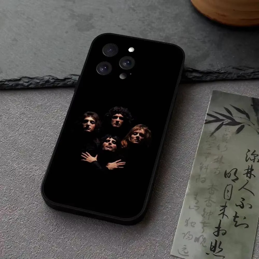 Handyhülle Freddie Mercury Queen Band für Apple iPhone (verschiedene Modelle) aus schwarzem Silikon - Bild 2