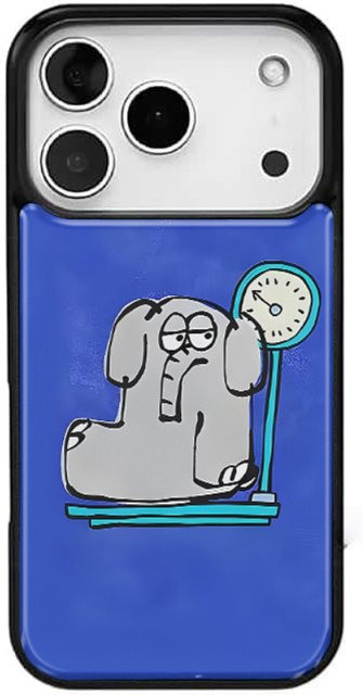 DecoPhone Handyhülle mit süßem Elefantendesign für iPhone 11 bis iPhone 17 Pro Max, AIR PLUS Epoxidharz-TPU Hülle in Schwarz oder Blau - Bild 1