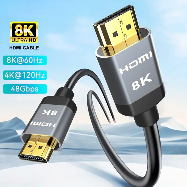 MIZIQIER HDMI 2.1 Kabel Schwarz, 8K@60 Hz und 4K@120 Hz, 48 Gbit/s Hochgeschwindigkeitskabel für PS5, Roku TV und RTX 3080/3090 - Bild 1