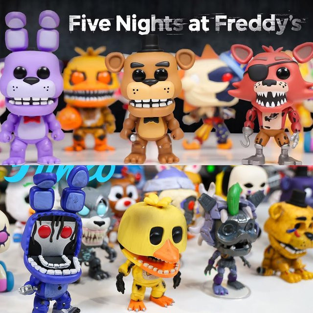 Funko Five Nights at Freddy's Sun MOON Monster Freddys 106 Chica 108 Bonnie 107 Springtrap Lefty Pops, Actionfiguren, 10-teiliges Set - Bild 1