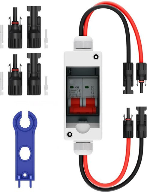 XMSJ Solarpanel-Trennschalter 63A DC 1000V in weißer IP65 wasserdichter Box - Bild 1