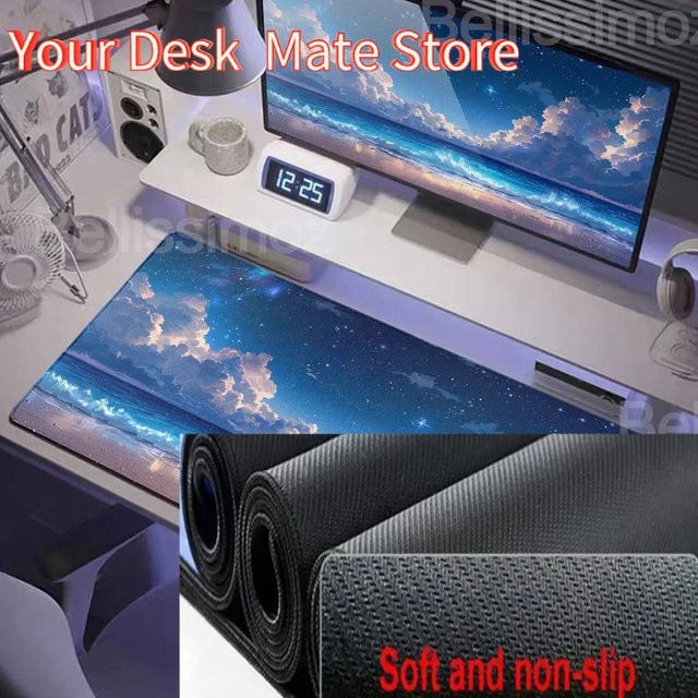 Potdemiel Mousepad Sky Cloud in Blau für Gaming und PC, B: 90 cm, T: 40 cm - Bild 1