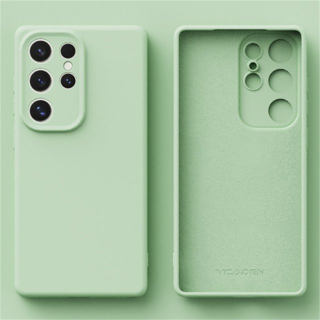 Original Liquid TPU Silikonhülle mit Linsenschutz für Samsung Galaxy S26 S25 S24 S23 S22 Plus Ultra in Schwarz und Grün - Bild 1